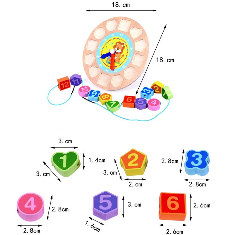 Montessori Cartoon Animal Educational Wooden Beaded Geometry Digital Clock Puzzles Gadgets Matching Clock Toy For Children
Montessori Cartoon Animal Educational Wooden Beaded Geometry Digital Clock Puzzles Gadgets Matching Clock Toy For Children