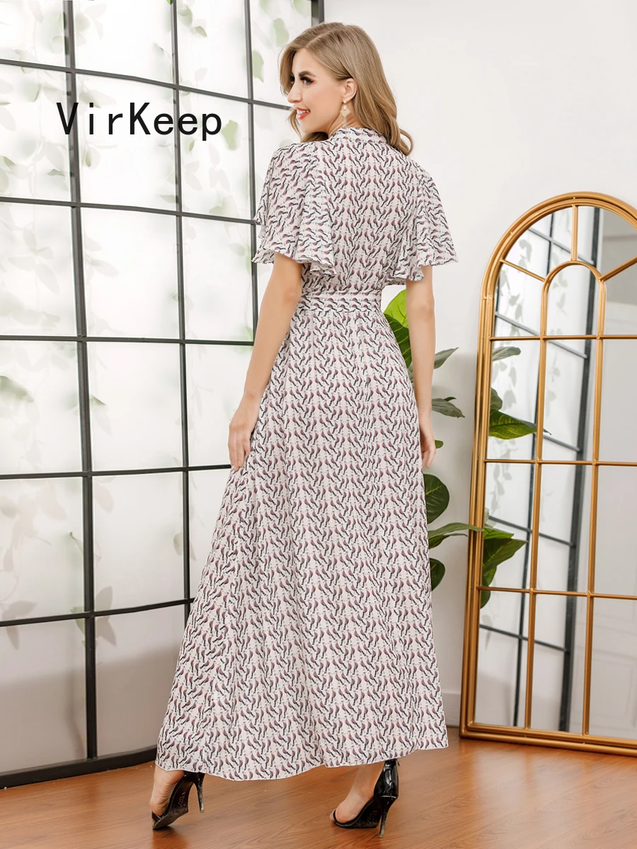 bohemian fashion new summer women plaid print maxi dress short sleeve robe Female lace up waist gown lady garment VKDR2470
bohemian fashion new summer women plaid print maxi dress short sleeve robe Female lace up waist gown lady garment VKDR2470