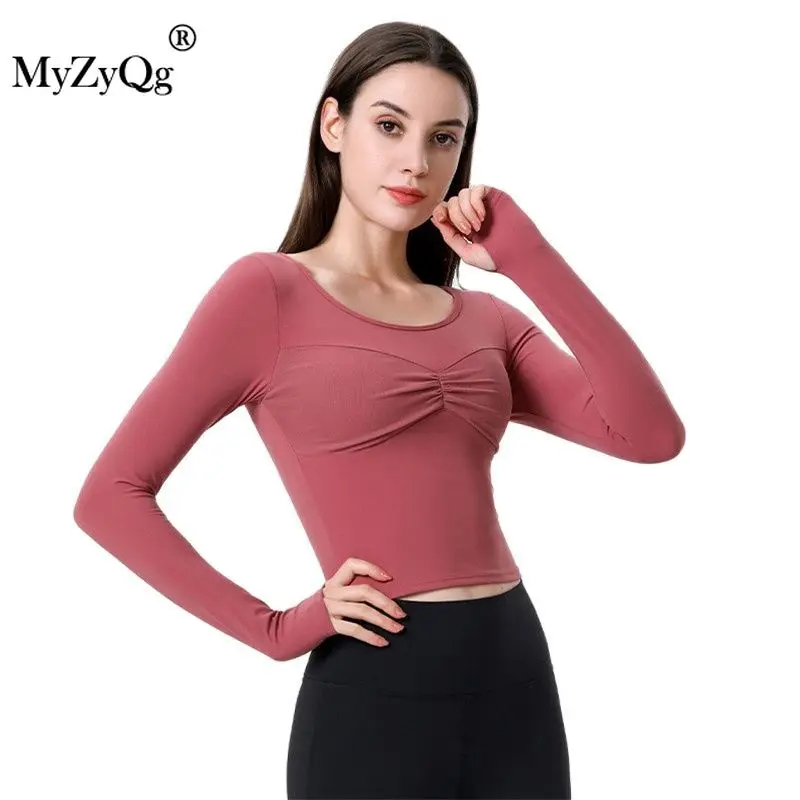 Women Yoga T-shirts Fashion Sports Running Fitness Moisture Wicking Long Sleeve Shirt with Chest Pad Gym Activewear Tops
Women Yoga T-shirts Fashion Sports Running Fitness Moisture Wicking Long Sleeve Shirt with Chest Pad Gym Activewear Tops