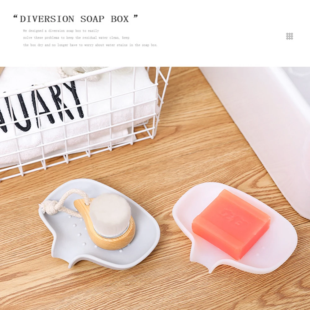 New Silicone Soap Holder Bathroom Storage Rack Drain Soap Box Portable Non-Slip Sponge Drain Tray Shower Soap Dish Plate Holder
New Silicone Soap Holder Bathroom Storage Rack Drain Soap Box Portable Non-Slip Sponge Drain Tray Shower Soap Dish Plate Holder