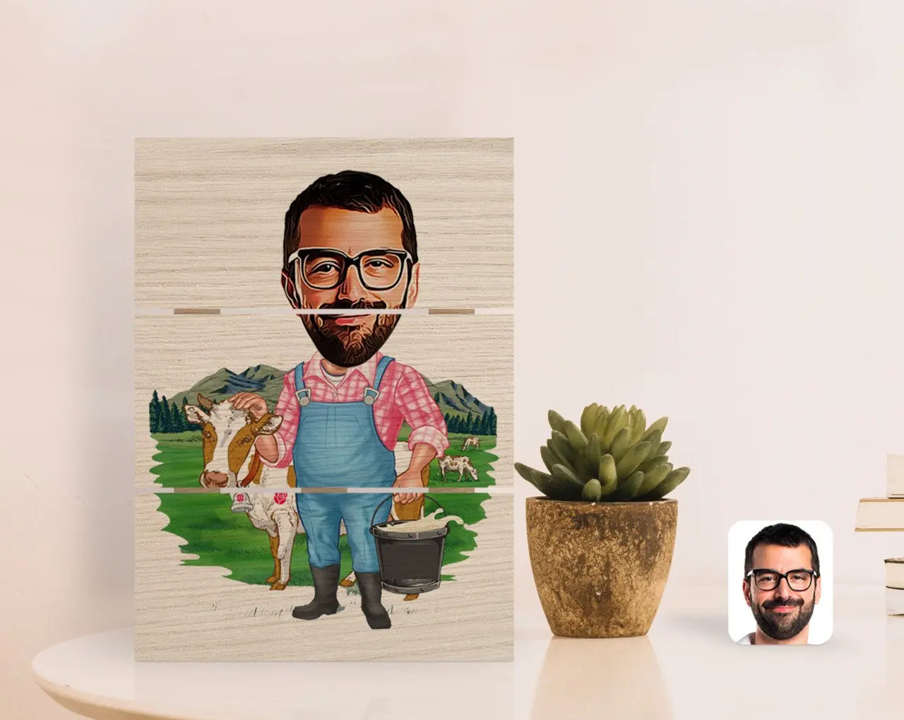 Персонализированный пользовательский фермерский карикатура аутентичных настольных деревянных поддонов e-e-1
Персонализированный пользовательский фермерский карикатура аутентичных настольных деревянных поддонов e-e-1