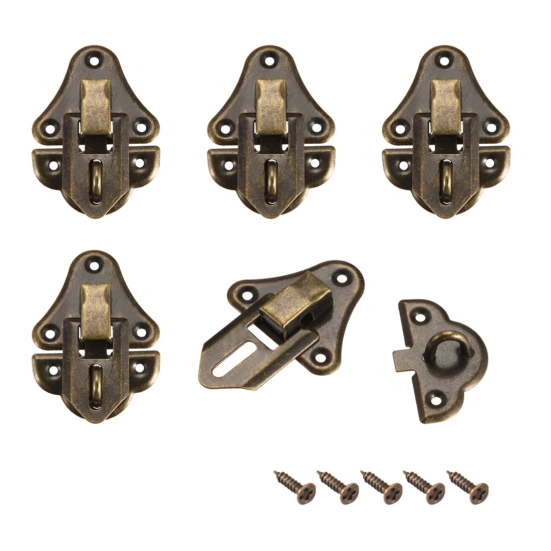 uxcell 5pcs Box Latch Retro Style Small Size Decorative Hasp Jewelry Cases Catch w Screws for home office shop and so on
uxcell 5pcs Box Latch Retro Style Small Size Decorative Hasp Jewelry Cases Catch w Screws for home office shop and so on