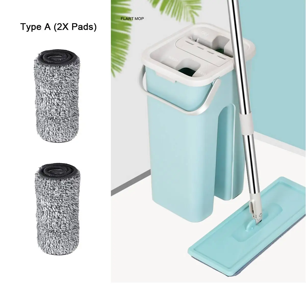 Floor Mop Bucket Hand Free Household Automatic Flat Floor Mop Kitchen Home Wooden Floor Cleaning Microfiber Pads
Floor Mop Bucket Hand Free Household Automatic Flat Floor Mop Kitchen Home Wooden Floor Cleaning Microfiber Pads