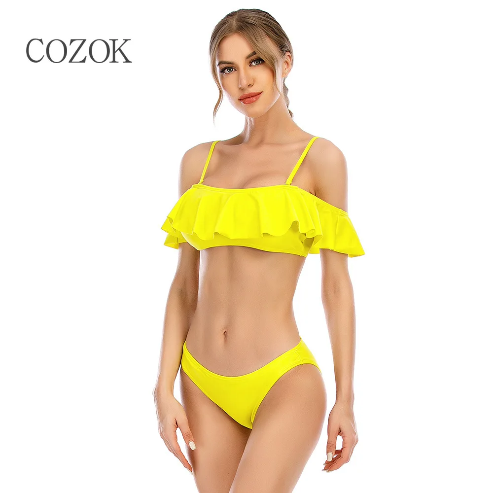 2021 new bikinis sexy swimwear women fashion swimsuit Solid wire free 2 piece set women bathing suit 
2021 new bikinis sexy swimwear women fashion swimsuit Solid wire free 2 piece set women bathing suit
