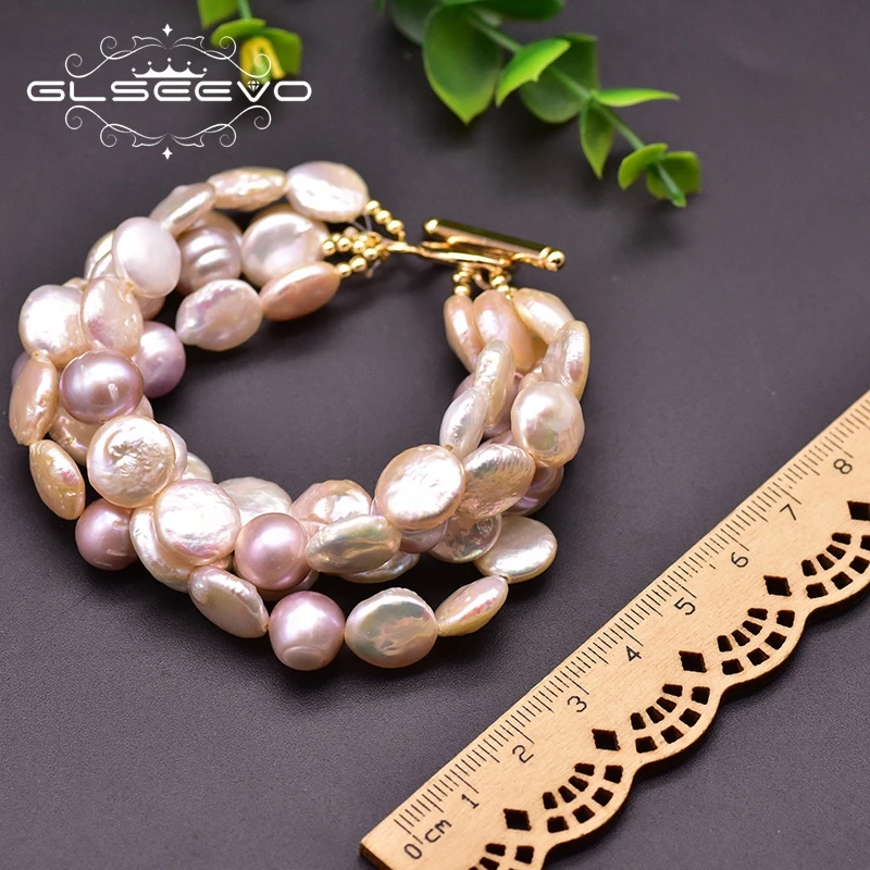 GLSEEVO Multi-layer Natural Baroque Pink Pearl Beads Bracelet Women Wedding Friendship Gifts Fashion Jewelry Luxury Brand GB0194
GLSEEVO Multi-layer Natural Baroque Pink Pearl Beads Bracelet Women Wedding Friendship Gifts Fashion Jewelry Luxury Brand GB0194