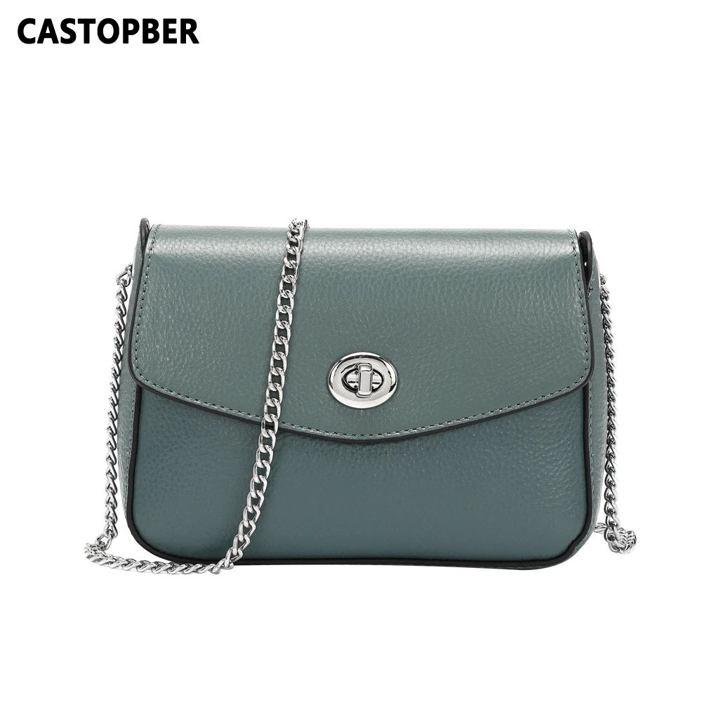 Women's Crossbody Leather Bag With Silver Chain Cover Cow Genuine Leather Ladies Messenger Bags Fashion Purse High Quality
Women's Crossbody Leather Bag With Silver Chain Cover Cow Genuine Leather Ladies Messenger Bags Fashion Purse High Quality