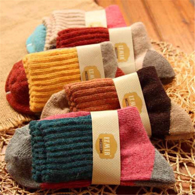 Winter Women's Socks Splicing Thickening Warm Rabbit Wool Socks Ladies Terry Sock Drop Shipping 
Winter Women's Socks Splicing Thickening Warm Rabbit Wool Socks Ladies Terry Sock Drop Shipping