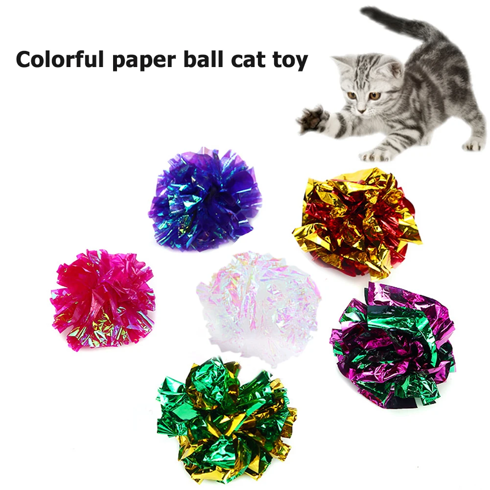 6/12/24pcs Cat Toy Cat Scratching Interactive Playing Toys Pet Supplies Colorful Crinkle Paper Ball Rustle Sound Shiny Bolls
6/12/24pcs Cat Toy Cat Scratching Interactive Playing Toys Pet Supplies Colorful Crinkle Paper Ball Rustle Sound Shiny Bolls
