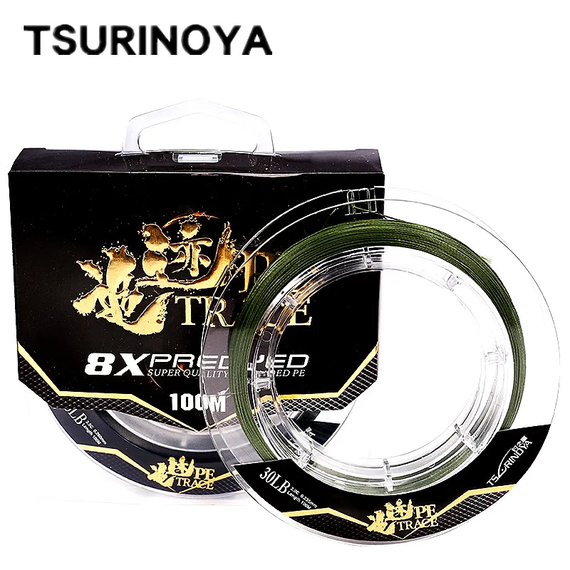 TSURINOYA TRACE 100m PE Braided Fishing Line 20-35lb 8 Strands Multifilament Fishing Line Freshwater Saltwater Linha Pesca
TSURINOYA TRACE 100m PE Braided Fishing Line 20-35lb 8 Strands Multifilament Fishing Line Freshwater Saltwater Linha Pesca