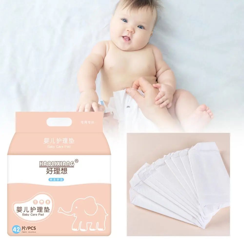 

Одноразовые прокладки для мочи из нетканого материала, водонепроницаемые дышащие подгузники для новорожденных, 42, шт./пакет