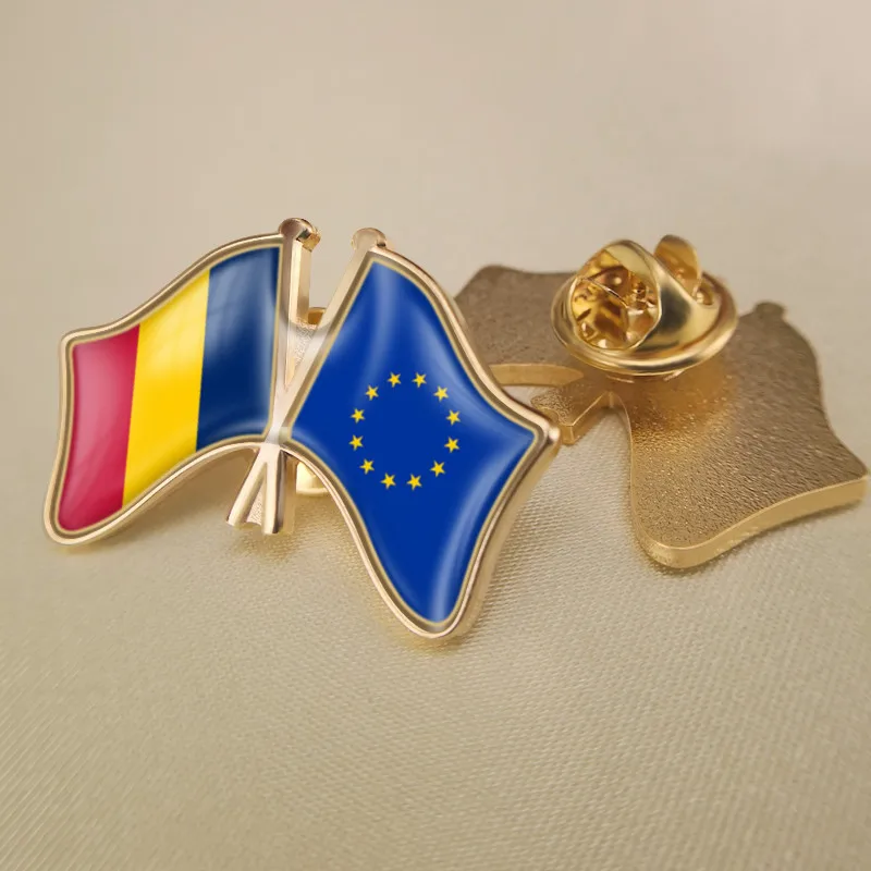 European Union and Chad Crossed Double Friendship Flags Brooch Badges Lapel Pins
European Union and Chad Crossed Double Friendship Flags Brooch Badges Lapel Pins