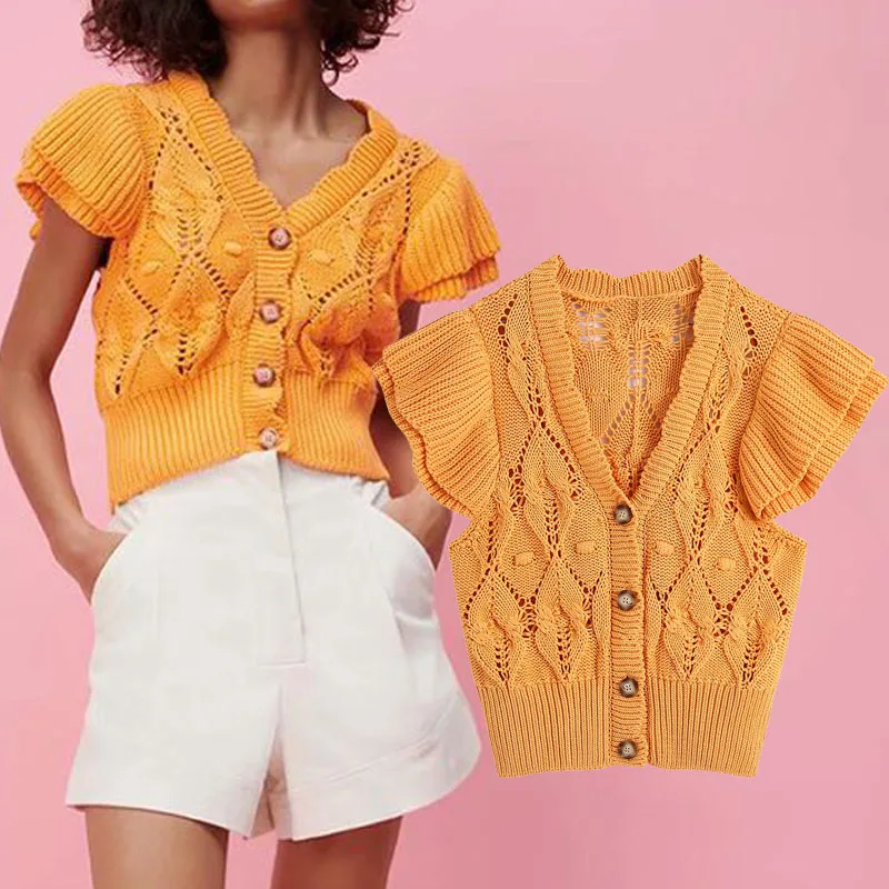 Summer New V-neck Women's Vest Harajuku Cute Chic Female Laminated Hollow Knit Vest
Summer New V-neck Women's Vest Harajuku Cute Chic Female Laminated Hollow Knit Vest