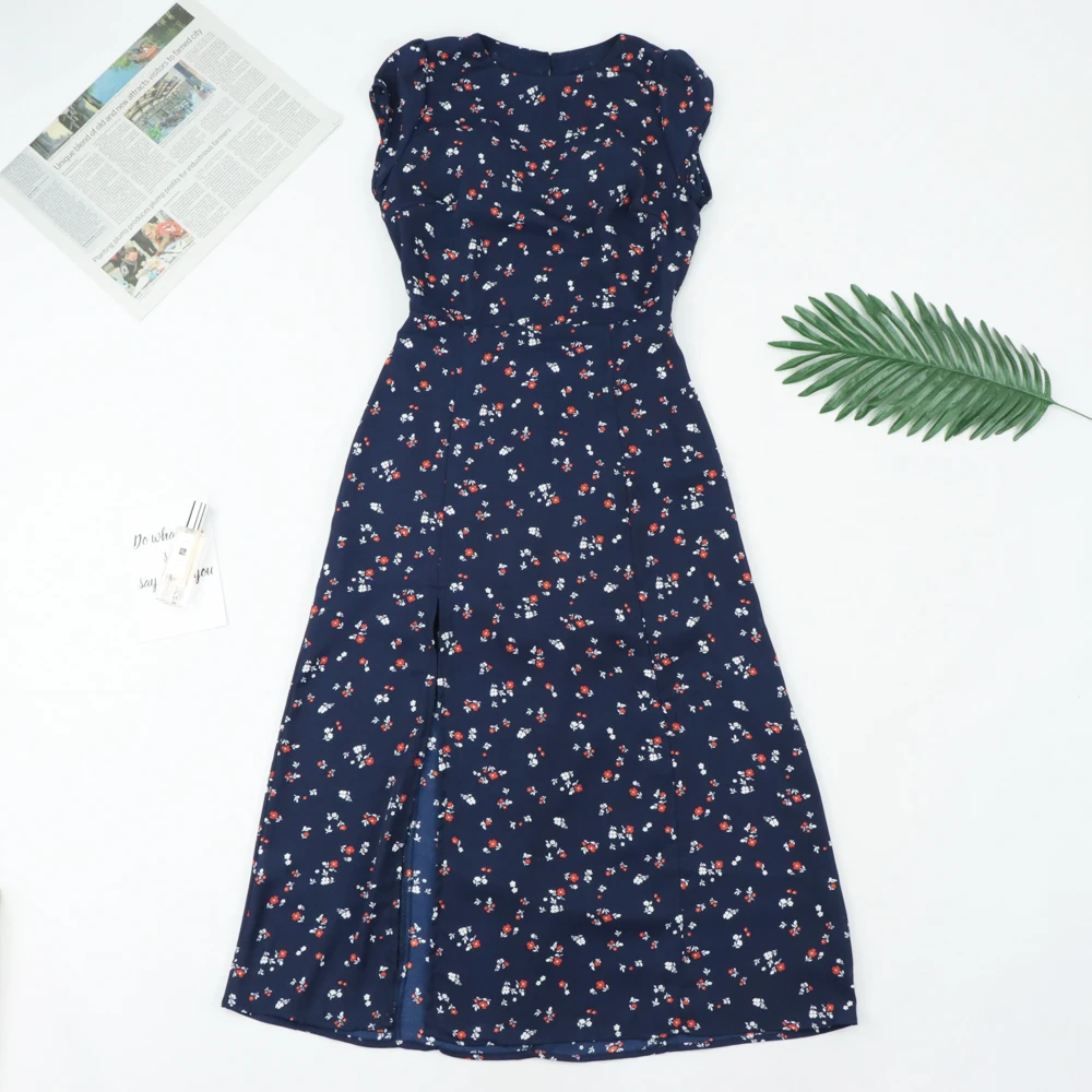 2020 haut Fashion Floral print cap sleeve women blue dress Vintage Backless women midi Dress Sexy retro split vestidos she IN za
2020 haut Fashion Floral print cap sleeve women blue dress Vintage Backless women midi Dress Sexy retro split vestidos she IN za