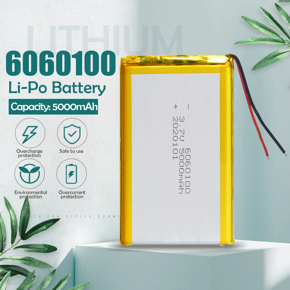 Литий-полимерный аккумулятор Lipo для ноутбука 6060100 3 7 в 5000 мАч | Электроника
