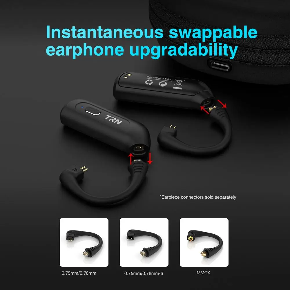 TRN BT20S PRO Bluetooth 5.0 Wireless Ear Hook APTX\AAC HIFI Earphone Cable 2PIN/MMCX Connector with Charging Case for TRN VX V90
TRN BT20S PRO Bluetooth 5.0 Wireless Ear Hook APTX\AAC HIFI Earphone Cable 2PIN/MMCX Connector with Charging Case for TRN VX V90