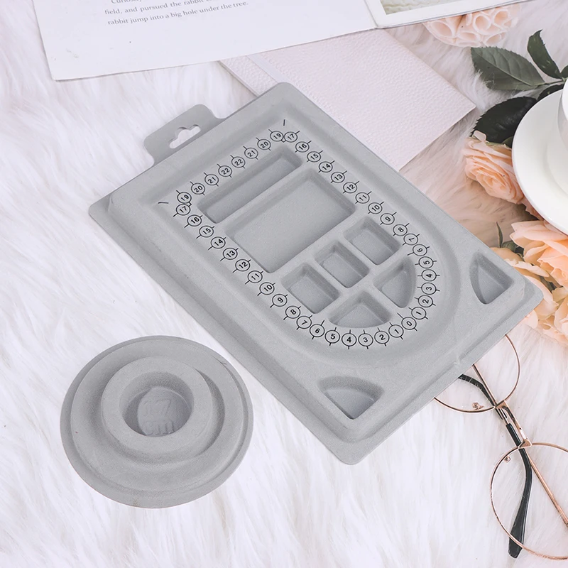 1pcs Gray Flock Beads Tray Design Boards Kit Measurement Compartment Beads Beading Jewelry Making Craft Tools Accessories
1pcs Gray Flock Beads Tray Design Boards Kit Measurement Compartment Beads Beading Jewelry Making Craft Tools Accessories