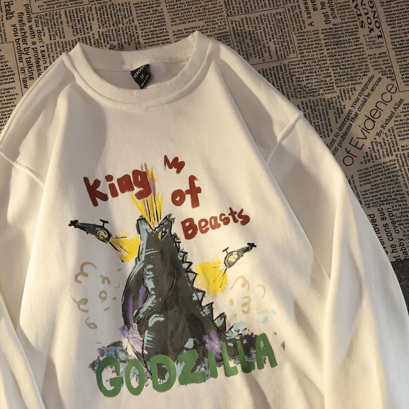 Винтажные свитшоты с надписью «King of с принтом динозавра», одежда для подростков в стиле Харадзюку, Осенние Топы с длинным рукавом, модные ко...
Винтажные свитшоты с надписью «King of с принтом динозавра», одежда для подростков в стиле Харадзюку, Осенние Топы с длинным рукавом, модные ко...