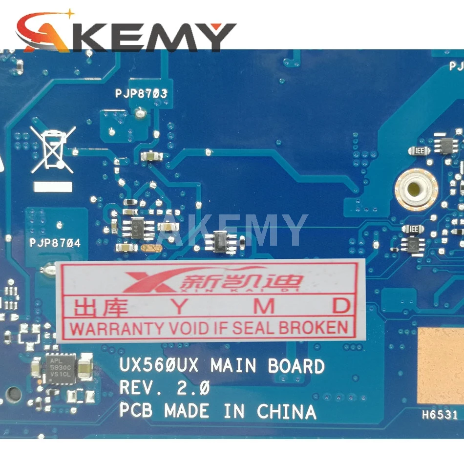 UX560UX Laptop motherboard For Asus ZenBook Flip UX560UQK UX560UQ Q524UQ original mainboard 8GB-RAM I7-7500U GT940M
UX560UX Laptop motherboard For Asus ZenBook Flip UX560UQK UX560UQ Q524UQ original mainboard 8GB-RAM I7-7500U GT940M
