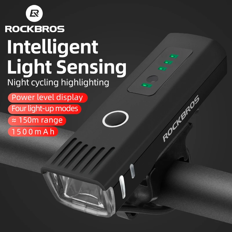 ROCKBROS Bike Light Waterproof 4 Modes USB Rechargeable 250 Lumen Intelligent Perception High Bright 1500 mAh Bicycle Headlight
ROCKBROS Bike Light Waterproof 4 Modes USB Rechargeable 250 Lumen Intelligent Perception High Bright 1500 mAh Bicycle Headlight