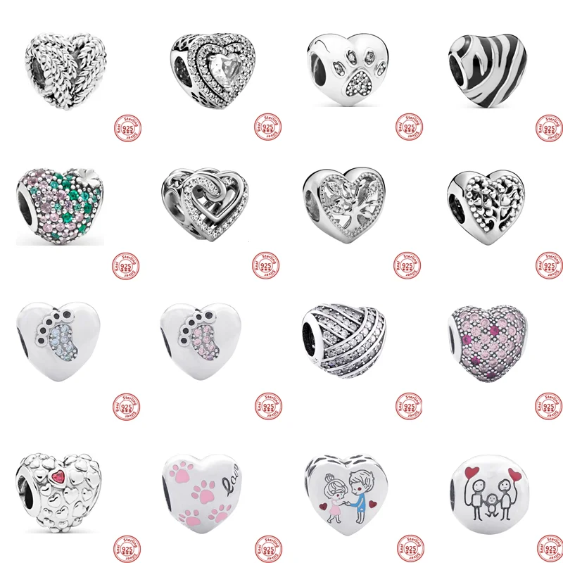 925 Silver Footprints Love Heart Tree Infinite Charm Family Bead Fit Original Pandora Charms Bracelet Women fashion Jewelry Gift
925 Silver Footprints Love Heart Tree Infinite Charm Family Bead Fit Original Pandora Charms Bracelet Women fashion Jewelry Gift