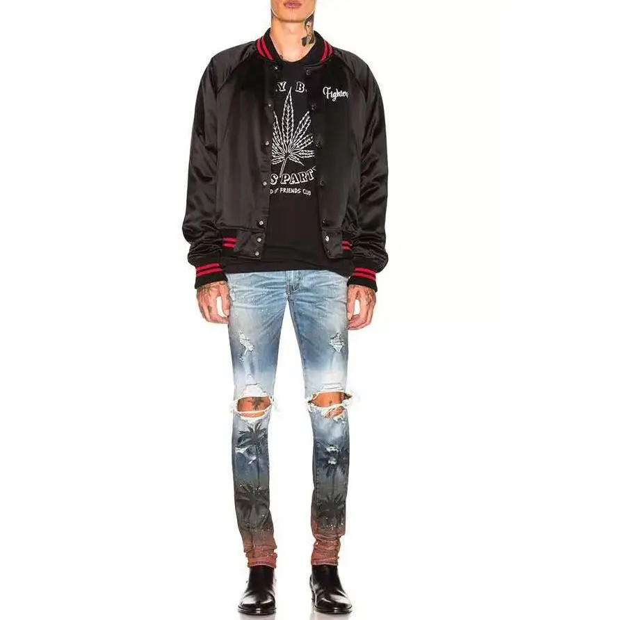 Men Coconut Palm Print Ripped Jeans Streetwear Slim Skinny Stretch Denim Pants Plus Size Holes Coconut Tree Painted Trousers -40
Men Coconut Palm Print Ripped Jeans Streetwear Slim Skinny Stretch Denim Pants Plus Size Holes Coconut Tree Painted Trousers -40