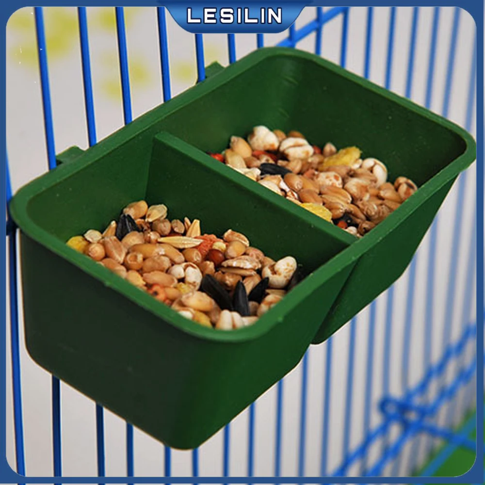 Creative Double Groove Bird Feeder Food Tray Parrot Waterer Hanging Animal Water Bowl Bird Supplies Drinking Cups Pet Products 
Creative Double Groove Bird Feeder Food Tray Parrot Waterer Hanging Animal Water Bowl Bird Supplies Drinking Cups Pet Products