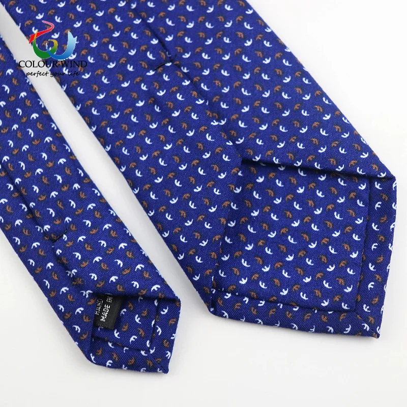 Мужские хлопковые шеи галстуки с якорем цветочным принтом для взрослых 6 см