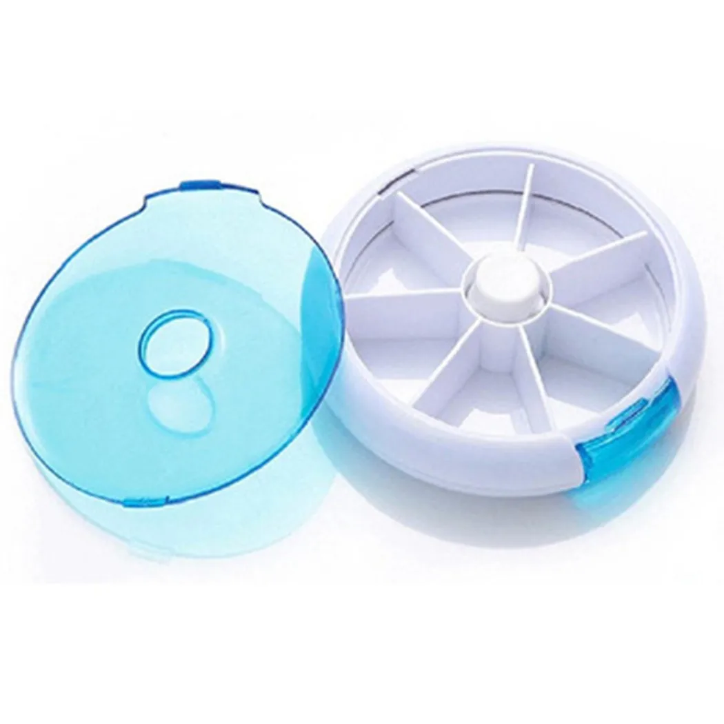 Circular Rotating Pill Box Weekly Medicine Organizer Plastic Medicine Storage Container Drug Candy Case Travel Divider Dispenser
Circular Rotating Pill Box Weekly Medicine Organizer Plastic Medicine Storage Container Drug Candy Case Travel Divider Dispenser
