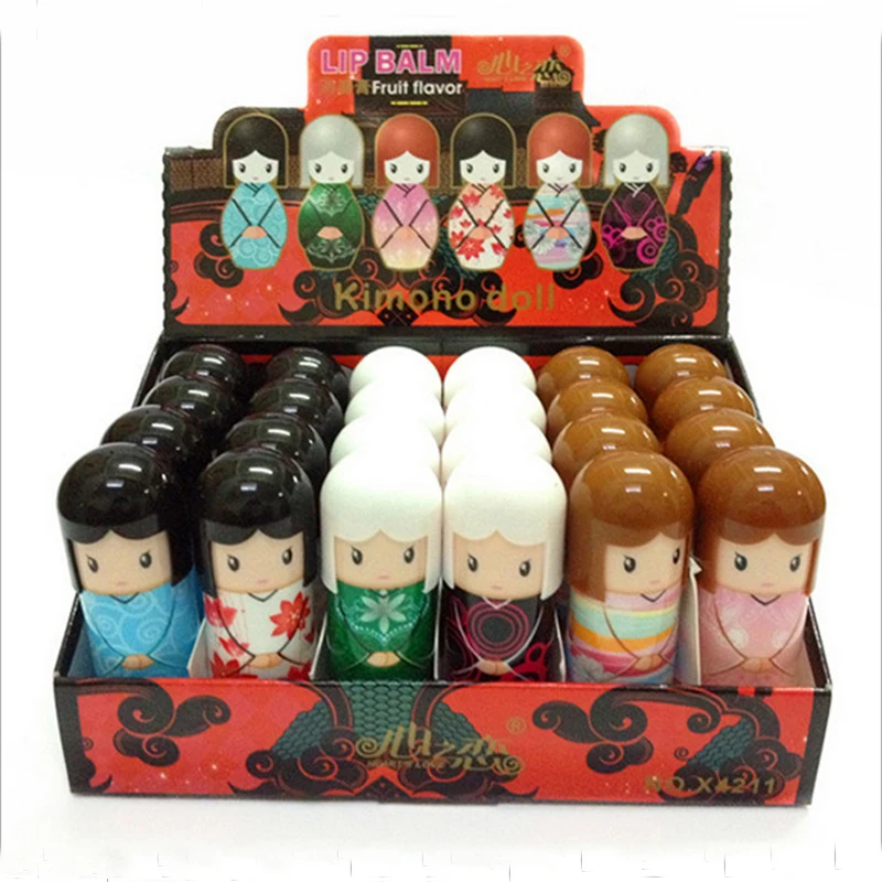 2016 New Arrival 24pcs Magic Waterproof Cartoon Kimono Doll Lip Balm Long Lasting Moisturizing Lipstick Women Lip Makeup 
2016 New Arrival 24pcs Magic Waterproof Cartoon Kimono Doll Lip Balm Long Lasting Moisturizing Lipstick Women Lip Makeup
