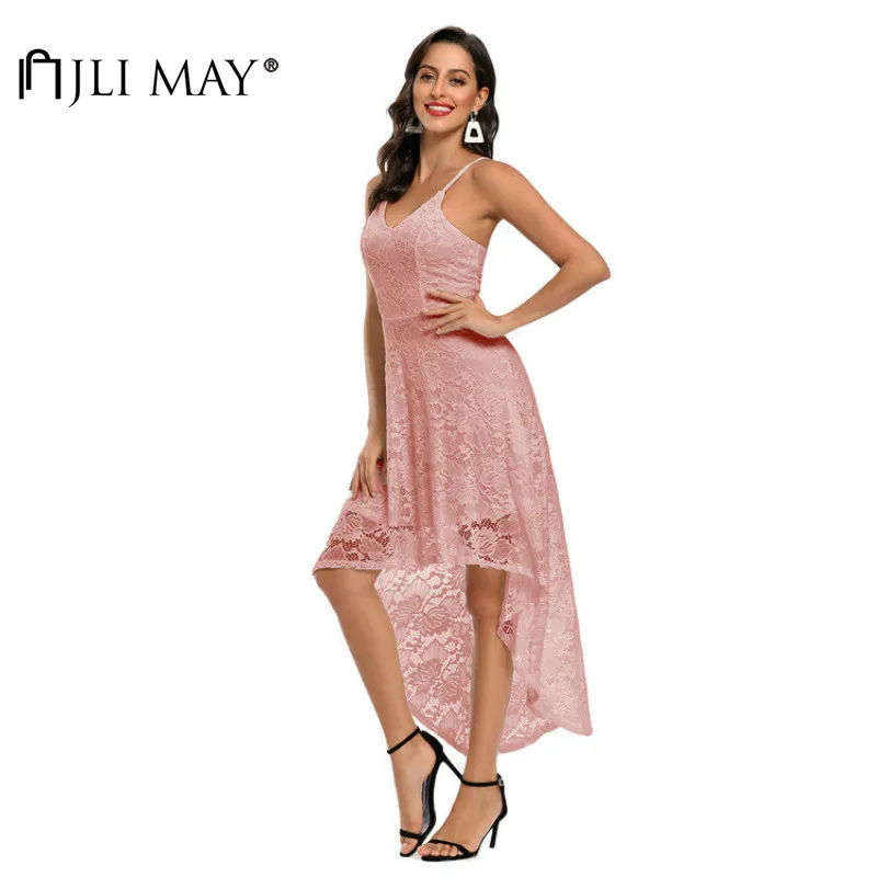 JLI MAY Women Irregular Lace Dresses Elegant V-Neck Spaghetti Strap Hollow Out Autumn Empire A-Line Slim Trumpet Dress
JLI MAY Women Irregular Lace Dresses Elegant V-Neck Spaghetti Strap Hollow Out Autumn Empire A-Line Slim Trumpet Dress