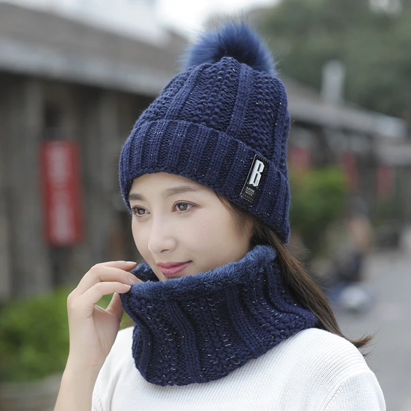 Autumn Winter Women's Hat Caps Knitted Wool Warm Scarf Thick Windproof Balaclava Multi Functional Hat Scarf Set For Women
Autumn Winter Women's Hat Caps Knitted Wool Warm Scarf Thick Windproof Balaclava Multi Functional Hat Scarf Set For Women