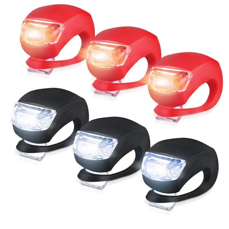 Silicone Light Bike Lamp, 6 pcs LED Bike Light Set (3x LED White & 3x LED red light) Flashlight Flashlight for Mountainbikes Cam
Silicone Light Bike Lamp, 6 pcs LED Bike Light Set (3x LED White & 3x LED red light) Flashlight Flashlight for Mountainbikes Cam