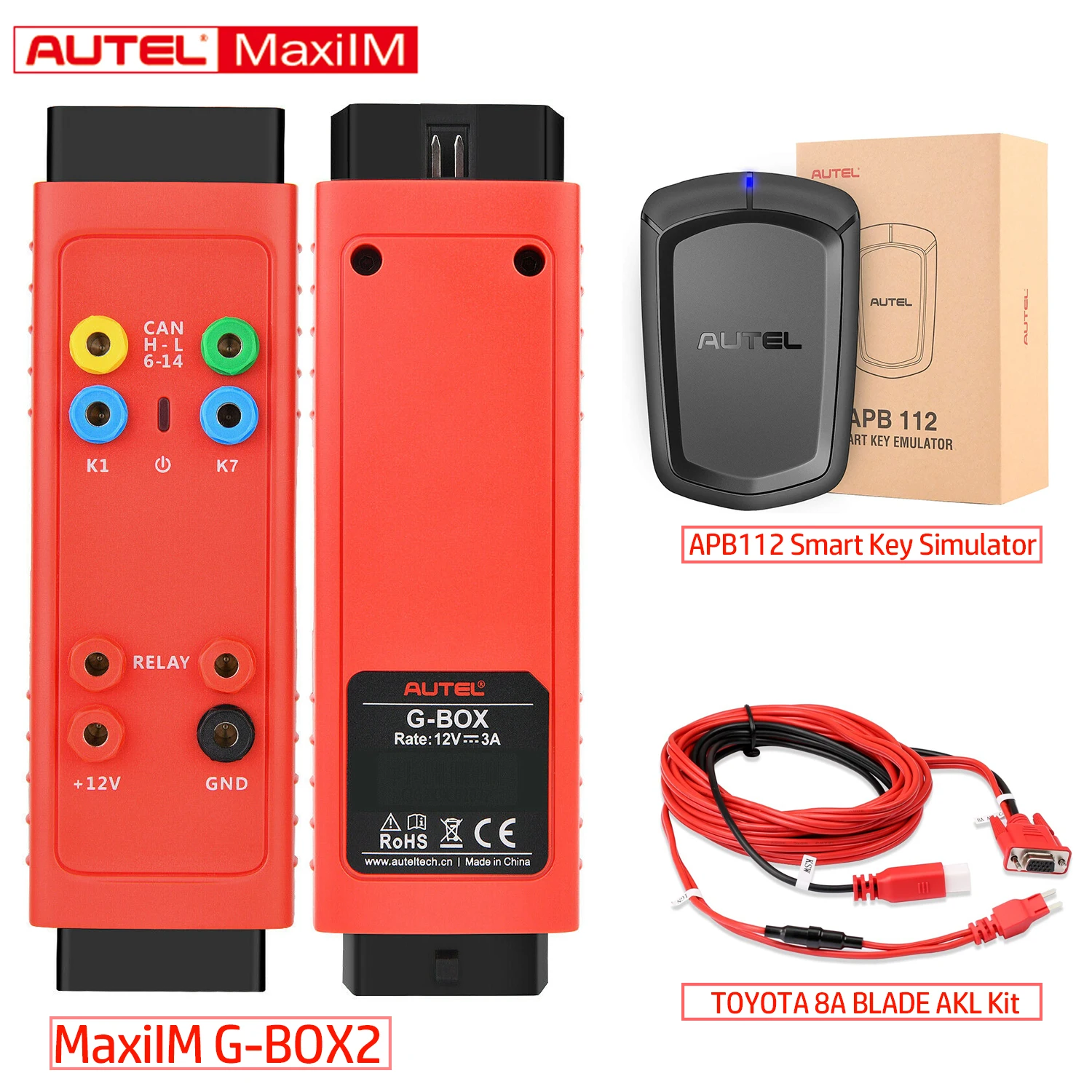 Autel MaxiIM IM608 Key Programming Programmer Tool, G-BOX2, APB112 Smart Key Simulator, TOYOTA 8A BLADE AKL Kit,Used w XP400 Pro
Autel MaxiIM IM608 Key Programming Programmer Tool, G-BOX2, APB112 Smart Key Simulator, TOYOTA 8A BLADE AKL Kit,Used w XP400 Pro