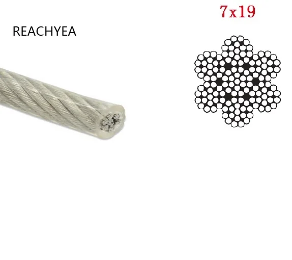10Meters/Roll 6mm 7*19 304 Stainless Steel Wire Rope Overall Dia. 6MM PVC Plastic Coated with 7x19 5MM SS304 Wire Rope Inside
10Meters/Roll 6mm 7*19 304 Stainless Steel Wire Rope Overall Dia. 6MM PVC Plastic Coated with 7x19 5MM SS304 Wire Rope Inside