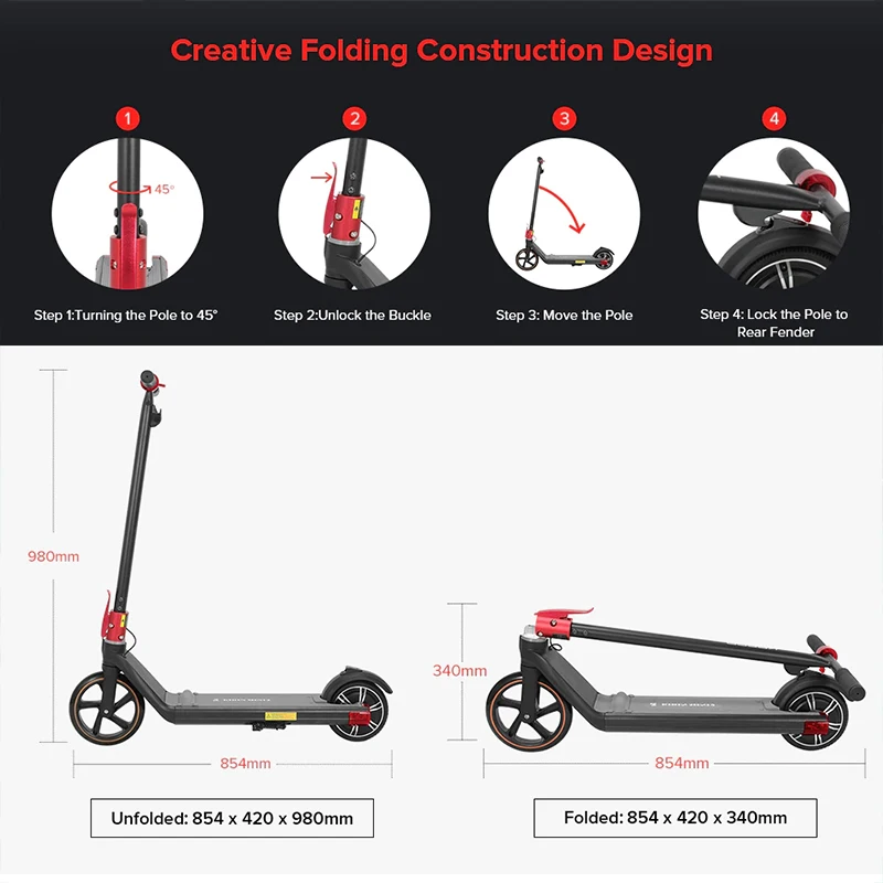 Kugookirin Mini 2 Electric Kick Scooter Kids Foldable Electric Scooter 15KMH Top Speed 150W Children E-Scooter Smart Skateboard
Kugookirin Mini 2 Electric Kick Scooter Kids Foldable Electric Scooter 15KMH Top Speed 150W Children E-Scooter Smart Skateboard