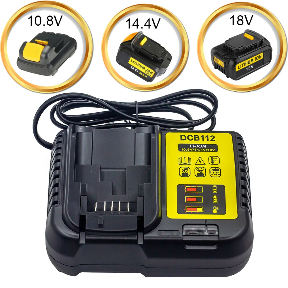 DCB112 Replacement Li-Ion Battery Charger for Dewalt 12 V 14.4V 18V Lithium Cells Battery Charger Best price 1 * User Manual
DCB112 Replacement Li-Ion Battery Charger for Dewalt 12 V 14.4V 18V Lithium Cells Battery Charger Best price 1 * User Manual