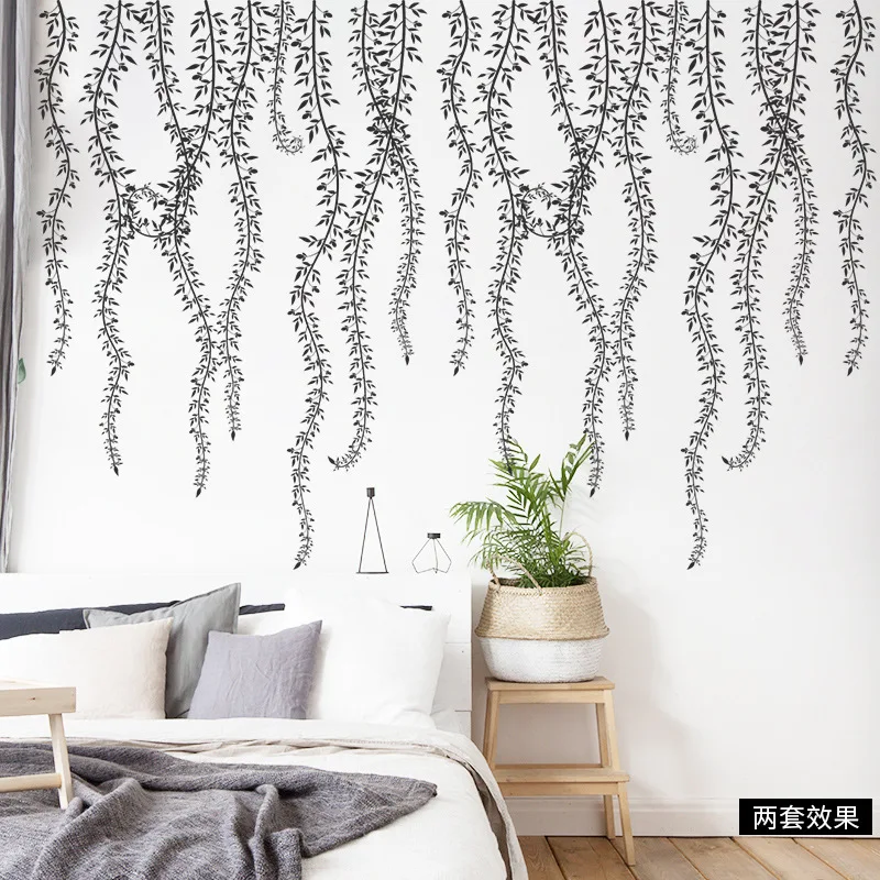 DIY Wall Art Decal Decoration Black Flower Vine Wall Sticker TV Background Wall Stickers Home Decor 3D Wallpaper
DIY Wall Art Decal Decoration Black Flower Vine Wall Sticker TV Background Wall Stickers Home Decor 3D Wallpaper