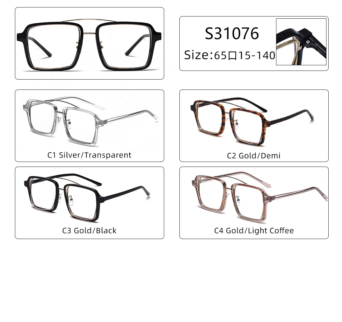 2021 Office Blue Light Blocking Glasses for Women Men Anti Eye Fatigue PC Lens Acetate Mix Metal Frame Eyewear
2021 Office Blue Light Blocking Glasses for Women Men Anti Eye Fatigue PC Lens Acetate Mix Metal Frame Eyewear