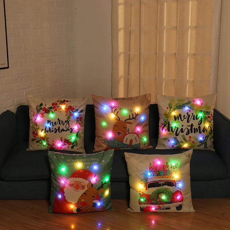 LED Lighting Cushion Cover Pillows Cover Christmas Pillow Cushion Cover Home Sofa Pillowcase Living Room Decoration
LED Lighting Cushion Cover Pillows Cover Christmas Pillow Cushion Cover Home Sofa Pillowcase Living Room Decoration