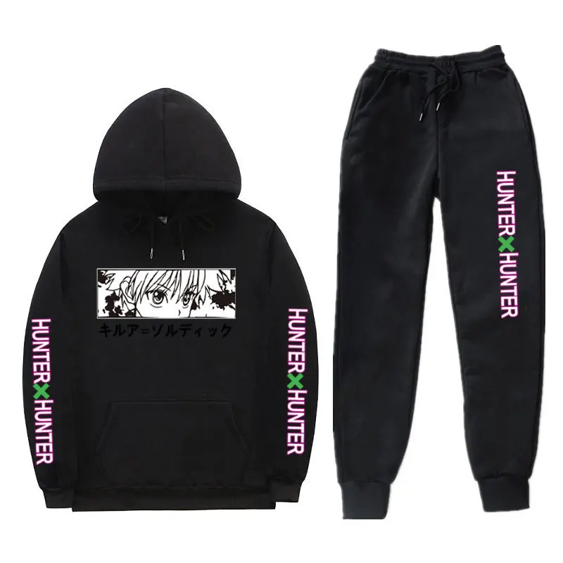 Men's and Women's Hoodie Sets Trendy Anime Hunter X Hunter Killua Hoodie Hooded Sweatshirt +sweatpants Boys Clothing Two Pieces
Men's and Women's Hoodie Sets Trendy Anime Hunter X Hunter Killua Hoodie Hooded Sweatshirt +sweatpants Boys Clothing Two Pieces