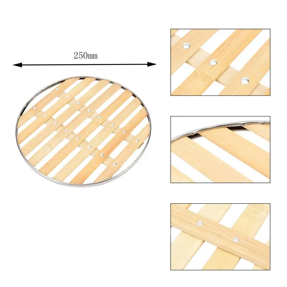 Non-Stick Bamboo Steamer Rice Meat Vegetable Steam Basket Rack with Metal Edge Durable Steamer Rack Metal Edge Kitchen tool
Non-Stick Bamboo Steamer Rice Meat Vegetable Steam Basket Rack with Metal Edge Durable Steamer Rack Metal Edge Kitchen tool