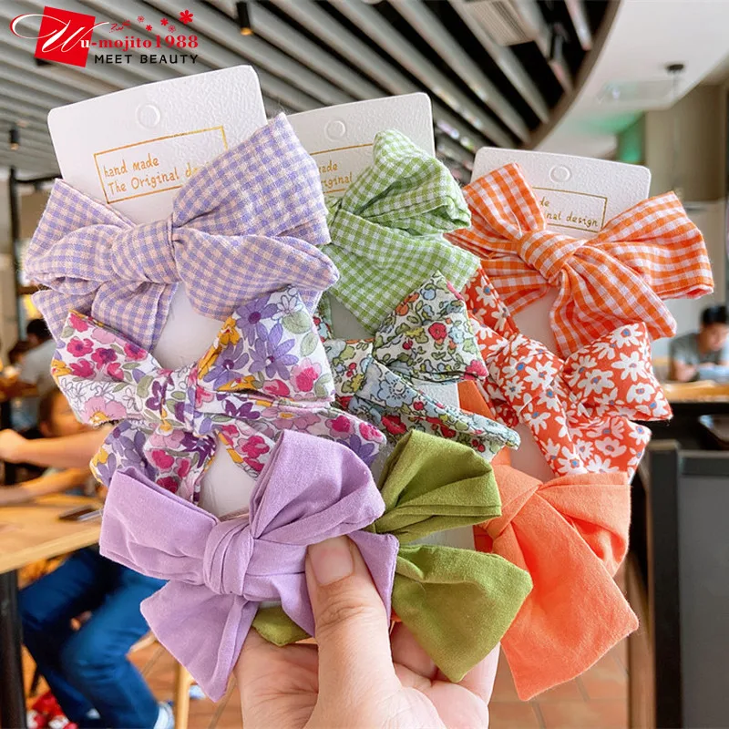 3 Pcs New Korean Fresh Simple Plaid Floral Fabric Bow Duckbill Clip Fashion Beautiful Girl Children Barrettes Hair Accessories
3 Pcs New Korean Fresh Simple Plaid Floral Fabric Bow Duckbill Clip Fashion Beautiful Girl Children Barrettes Hair Accessories