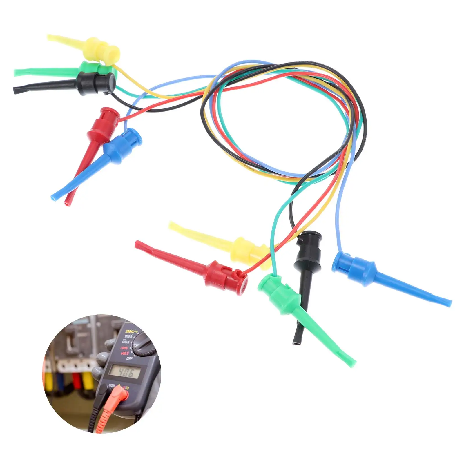 5PCS P1520 Dual SMD IC Test Hook Clip Test Lead Silicone Cable 20AWG Multi-purpose Multimeter Electrical Test Wire 50CM
5PCS P1520 Dual SMD IC Test Hook Clip Test Lead Silicone Cable 20AWG Multi-purpose Multimeter Electrical Test Wire 50CM