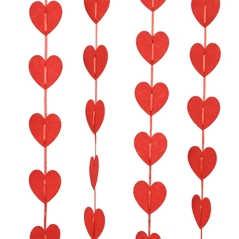 5/10set Heart Romantic Curtain With Rope Wedding Decorations Non-woven Creative Garland Love Heart Valentine Marriage Room Decor
5/10set Heart Romantic Curtain With Rope Wedding Decorations Non-woven Creative Garland Love Heart Valentine Marriage Room Decor
