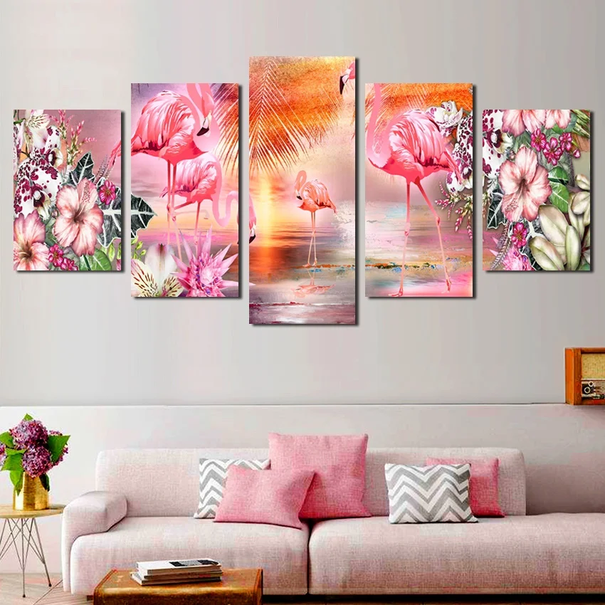 Modern Colorful Flowers And Cranes Canvas Painting Posters And Wall Art Pictures 5 Panel Living Room Home Decoration
Modern Colorful Flowers And Cranes Canvas Painting Posters And Wall Art Pictures 5 Panel Living Room Home Decoration
