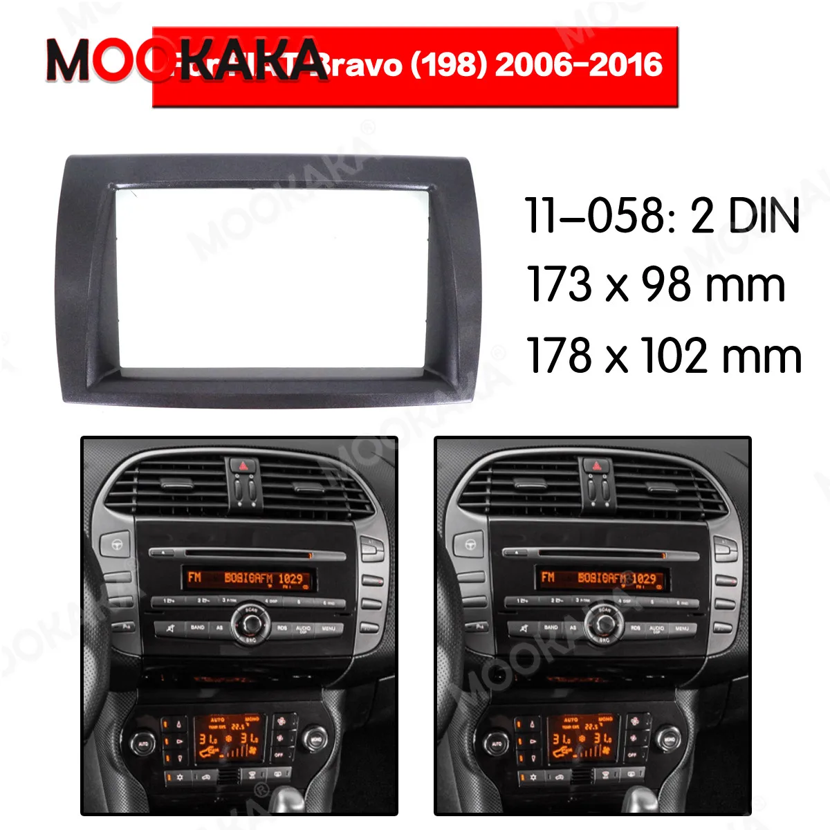 Рама для автомобильного радио Mookaka 1Din, установочная рамка для FIAT Bravo (198) 2006-2016, комплект для стереопроигрывателя, крепление для приборной пан...
Рама для автомобильного радио Mookaka 1Din, установочная рамка для FIAT Bravo (198) 2006-2016, комплект для стереопроигрывателя, крепление для приборной пан...