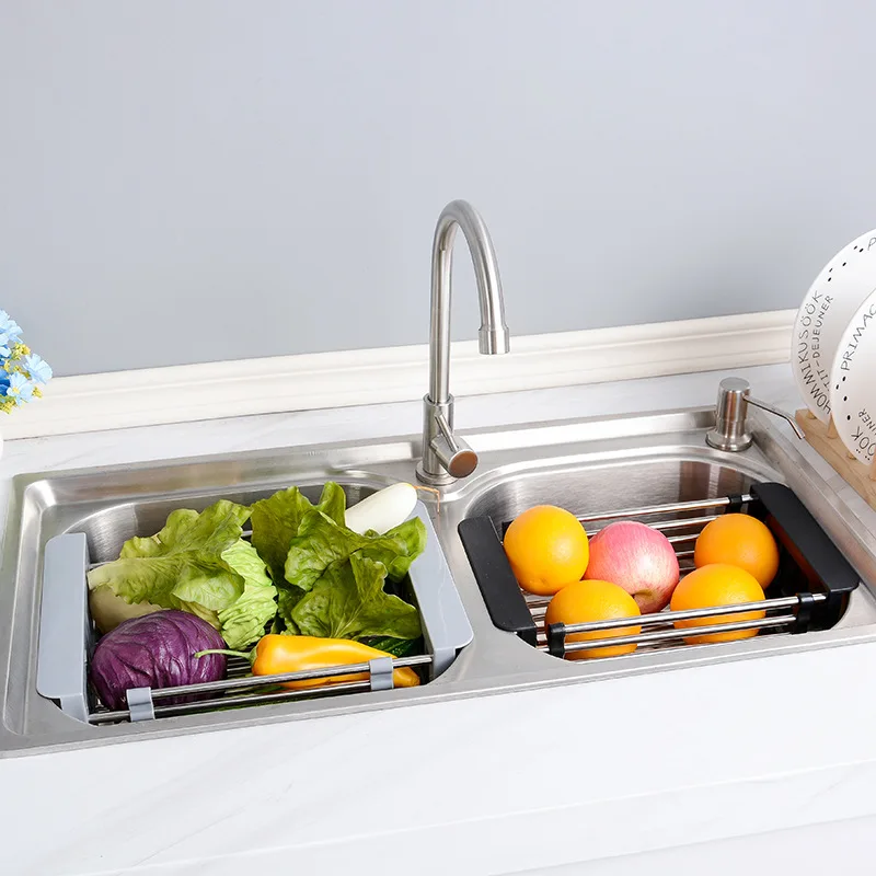 Kitchen Retractable Stainless Steel Sink Strainer Drain Vegetable Fruit Drainer Basket Rack Sink Filter Rack Shelf Storage Tool
Kitchen Retractable Stainless Steel Sink Strainer Drain Vegetable Fruit Drainer Basket Rack Sink Filter Rack Shelf Storage Tool