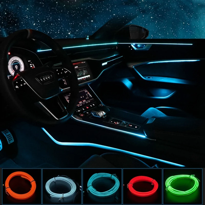 Гибкая лента EL Wire для декора интерьера автомобиля, гибкая лампа для создания атмосферы в салоне автомобиля, USB лента для освещения, декорати...
Гибкая лента EL Wire для декора интерьера автомобиля, гибкая лампа для создания атмосферы в салоне автомобиля, USB лента для освещения, декорати...