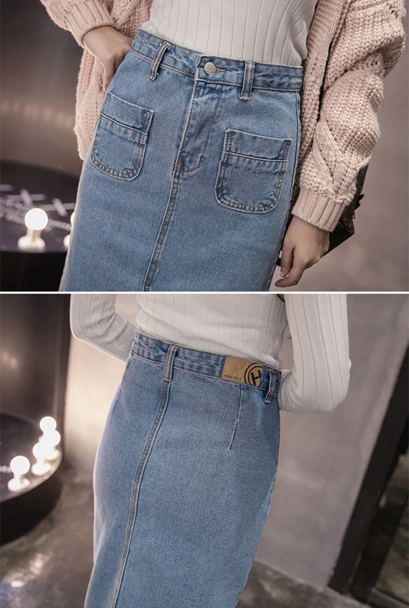 REALEFT Spring Summer 2020 New Denim A-Line Wrap Skirts Double Pocket High Waist Casual Midi Skirt Front Split Skirts Womens
REALEFT Spring Summer 2020 New Denim A-Line Wrap Skirts Double Pocket High Waist Casual Midi Skirt Front Split Skirts Womens