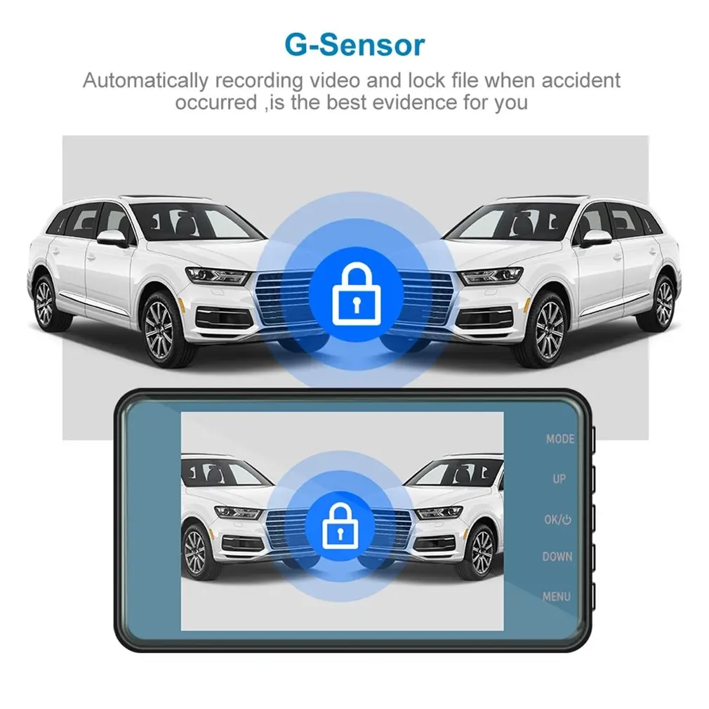 Dual Screen Recording Metal Shell High Definition 1080P Front And Rear Dual Lens Driving Recorder Built-in Battery
Dual Screen Recording Metal Shell High Definition 1080P Front And Rear Dual Lens Driving Recorder Built-in Battery